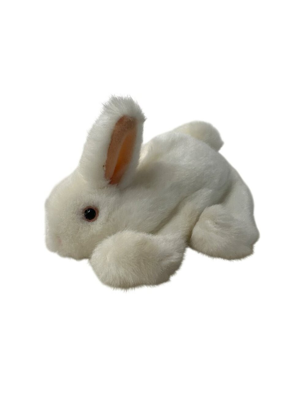 Folkmanis Hand Puppet Bunny Rabbit White Red Eyes Stuffed Animal Toy 7"